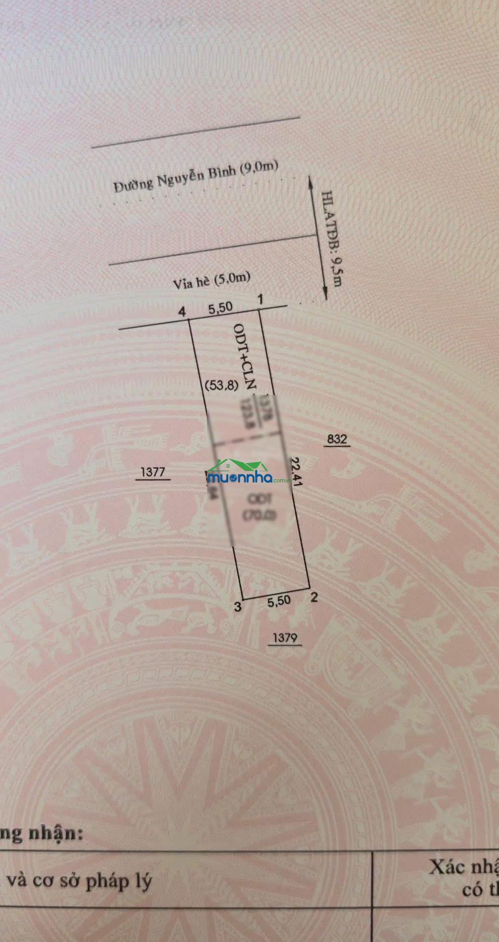 Bán đất mặt tiền đường nguyễn bình gần trường đại học bình dương, big c, dt 5,5x22m kinh doanh tốt