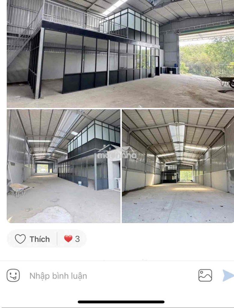 Cho thuê xưởng 770m mặt tiền kd sát thành phố mới  kdc vsip2