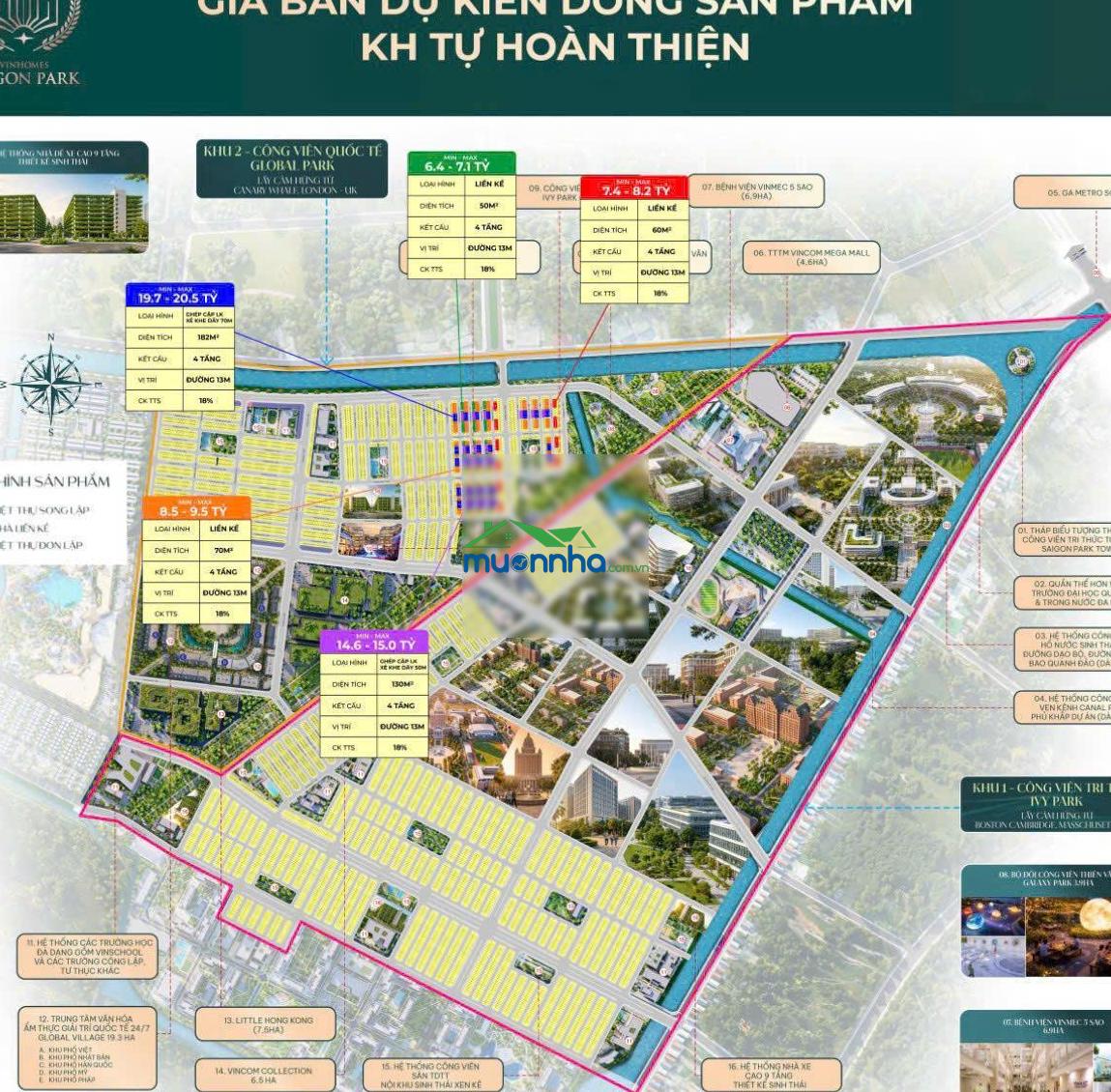 Bán nhà phố liên kế vinhomes saigon park gốc chủ đầu tư - 2