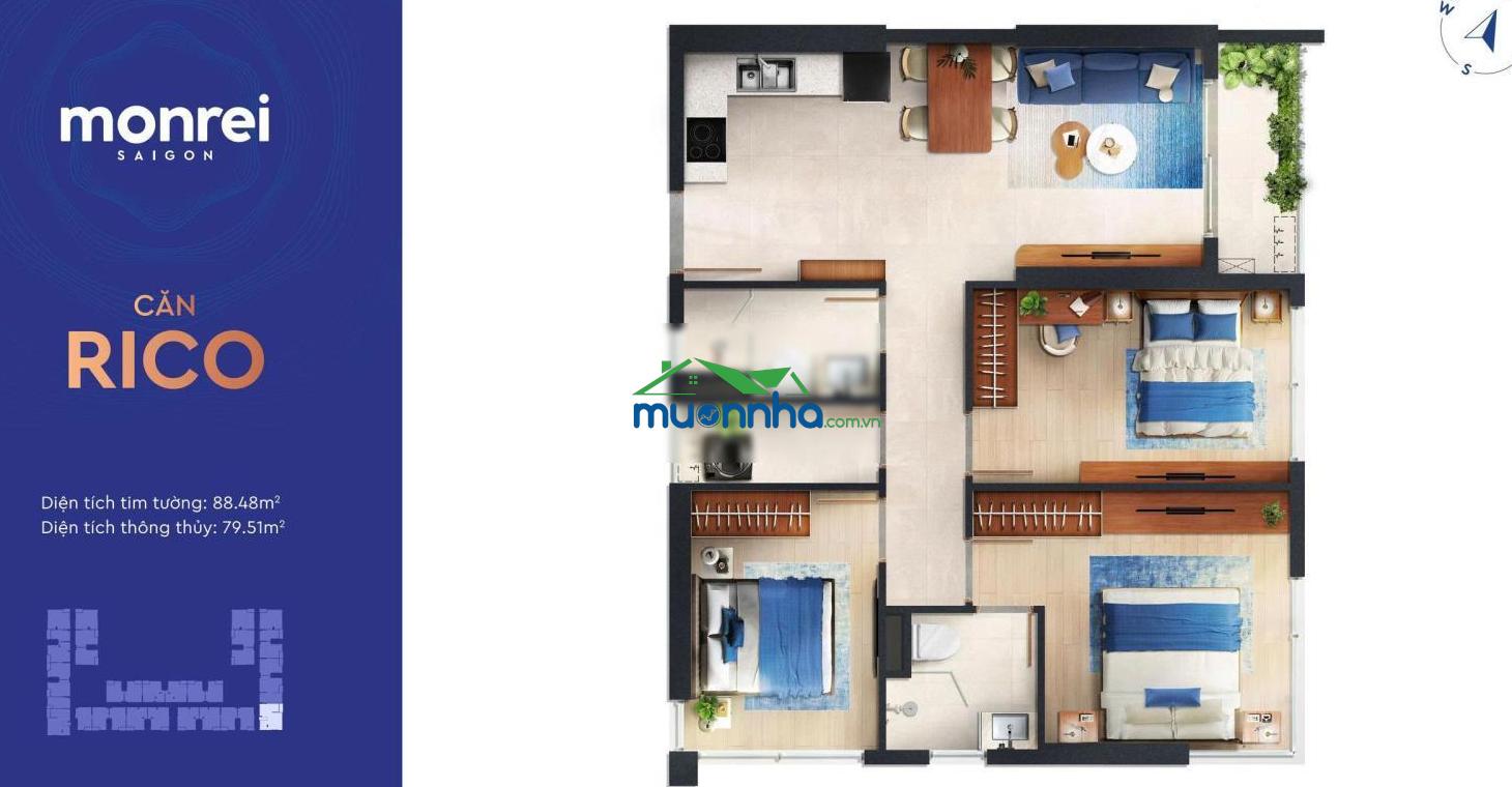 3pn tầng trung monrei saigon, 4,1 tỷ cho không gian mà cả gia đình đều muốn trở về - 4