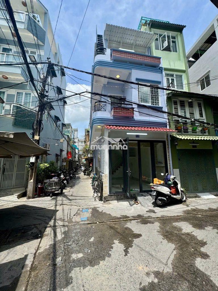 Cho thuê nhà 2 hẻm 4m (xh) võ văn kiệt, p. cầu kho, q.1, 18tr.