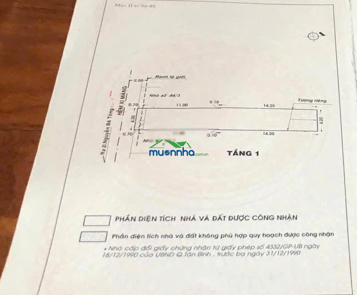 Hxh trần mai ninh 4x25m cn 82.4m hẻm xe tải vào nhà 12 tỷ