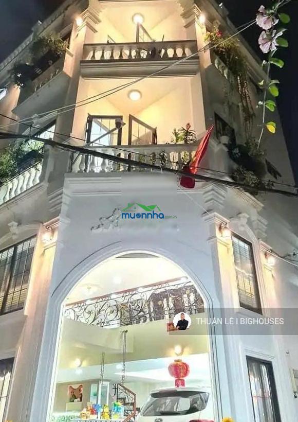Hẻm 8m. bán căn góc 2 mặt tiền huỳnh đình hai thông bùi đình tuý. ngang lớn (9m x 8m) nhà 4tầng/5pn - 4