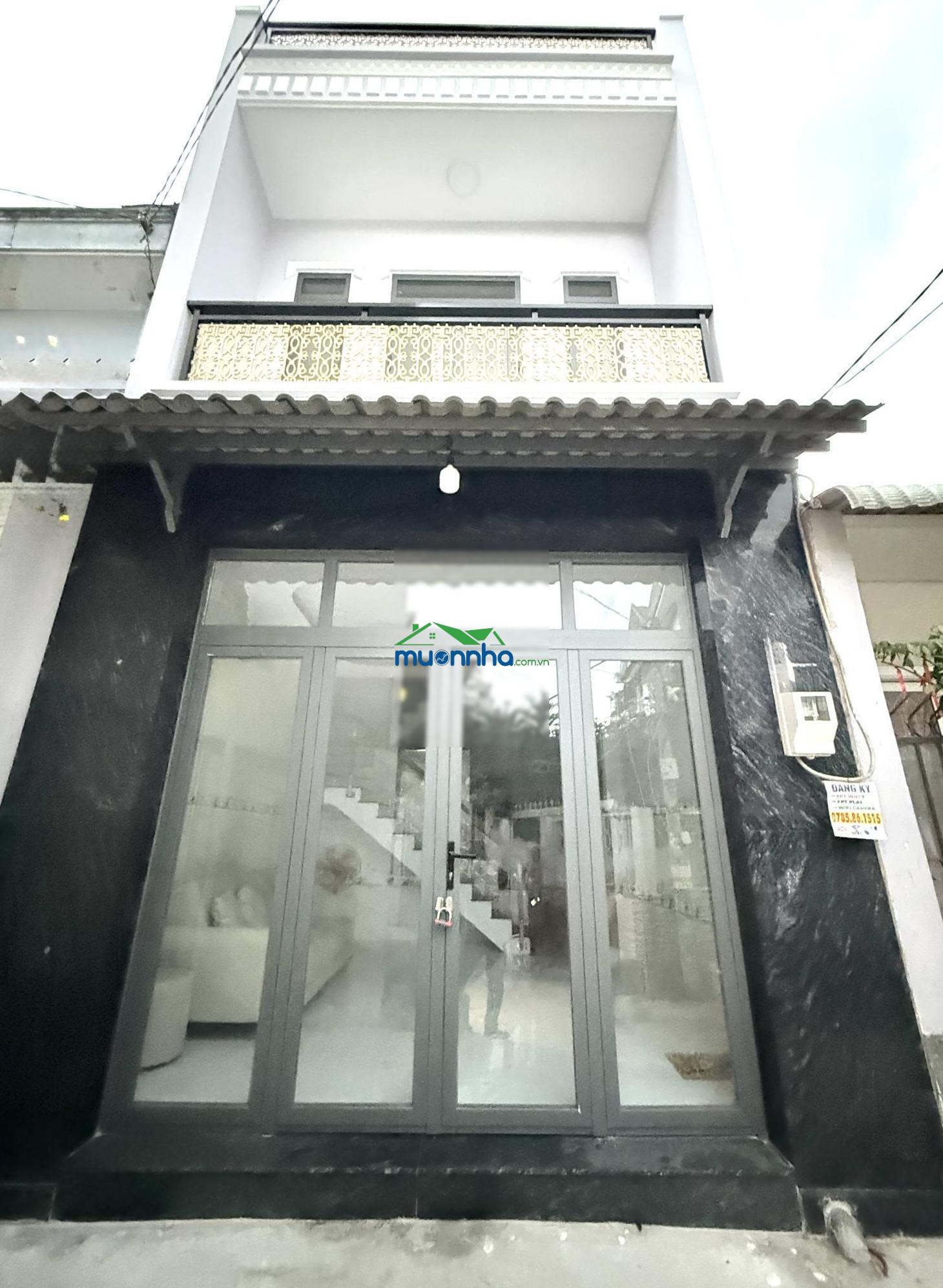 Bán nhà xây mới từ móng mễ cốc quận 8, nở hậu 4.4m x 9.5m, shr, hc đủ 3 tầng, mới đẹp - ở ngay
