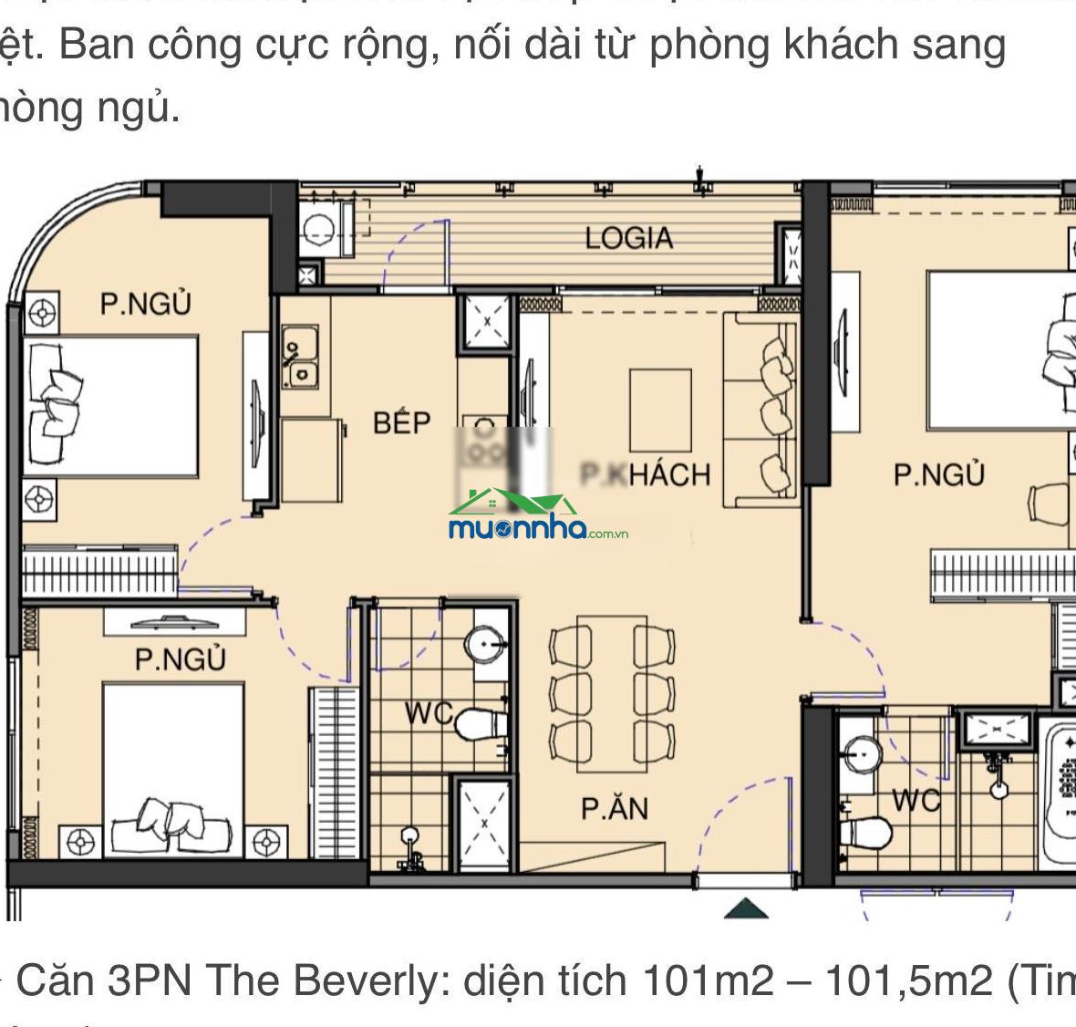 Chỉ hơn 8 tỷ sở hữu căn 3pn 100.6m view sông đồng nai đẹp nhất the beverly | vinhomes grand park q9
