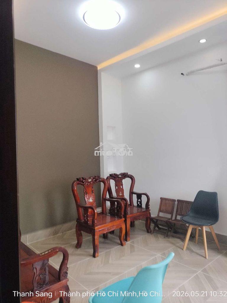 Nhà mới 1 trệt 2 lầu sân thượng 5,5x16m hẻm 1508 lê văn lương