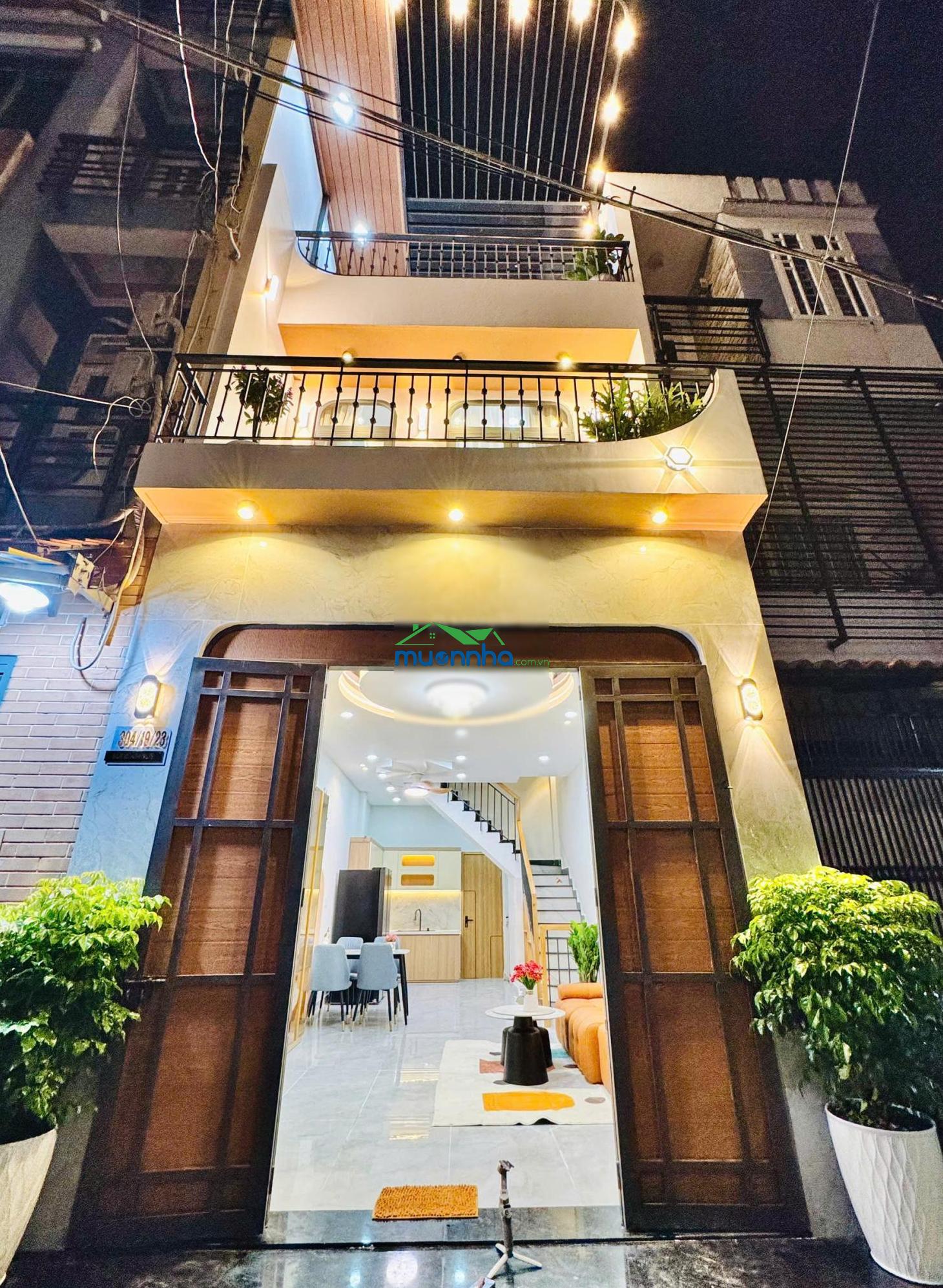 Hàng hiếm - cần bán nhà hẻm xe hơi khu phan văn trị - ngô đức kế. dt: 3.8x12m. trệt, 2 lầu mới xây - 4