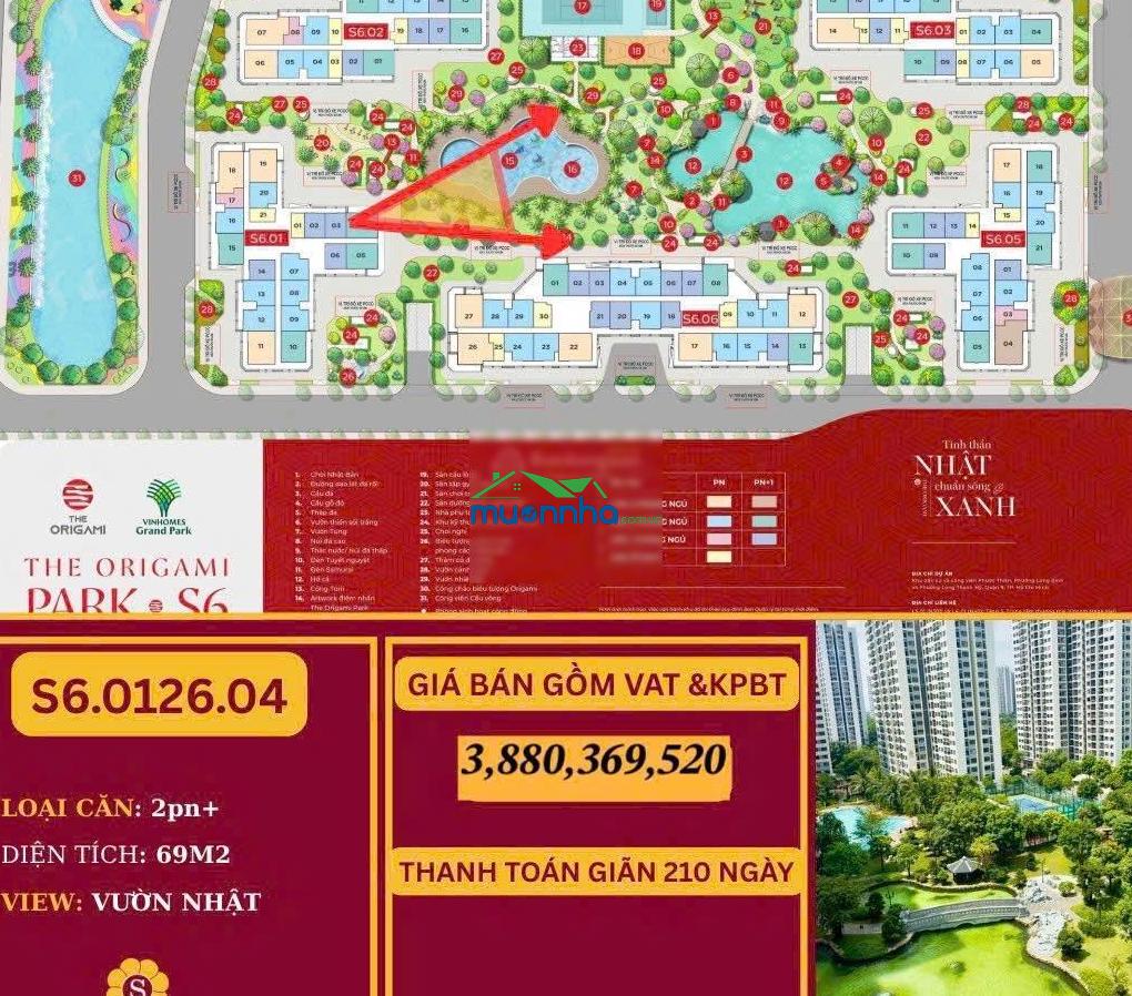 2pn+ căn góc view vườn nhật đẹp nhất the origami giá chỉ 3,88 tỷ! - 2