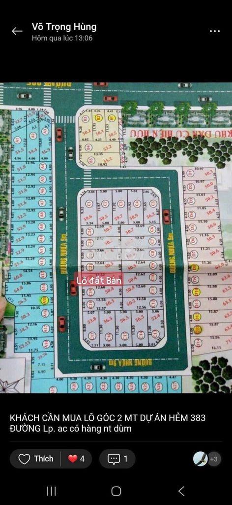 Đất 65m2 hẻm 383 đường long phước quận 9