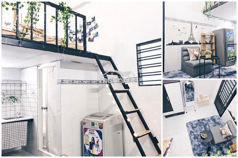 Phòng có gác gần nttu - full nội thất mới keng - hà huy giáp q12