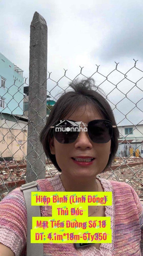 🏡Linh đông cũ - hiệp bình- lô đất 75m2- mặt tiền đường 18- xây 6 tầng