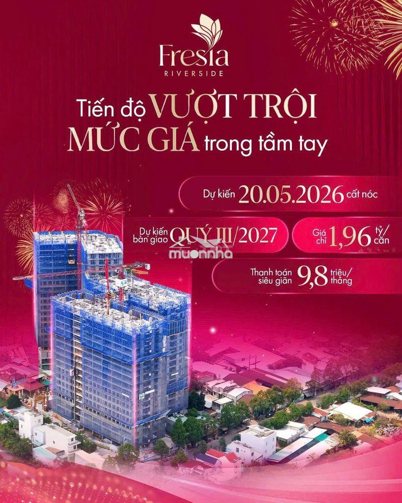 Căn hộ fresia riverside chỉ 1,96 tỷ tt. biên hòa gần aeon mall, metro - 2