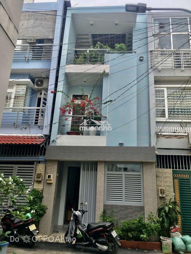 Nhà 1trệt 2lầu 4x14m 2pn 2wc sẵn nội thất hẻm oto đường 22 linh đông