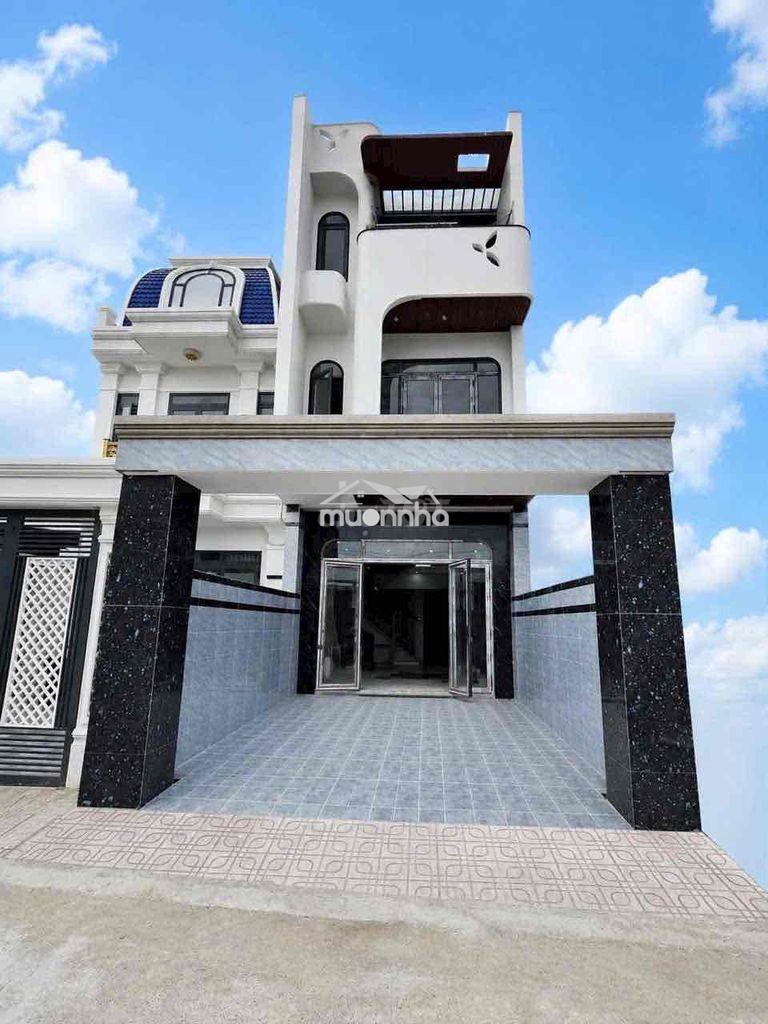 Bán nhà xây mới 110m2, 3 lầu hoàn công, 4pn. đường nhựa 5m