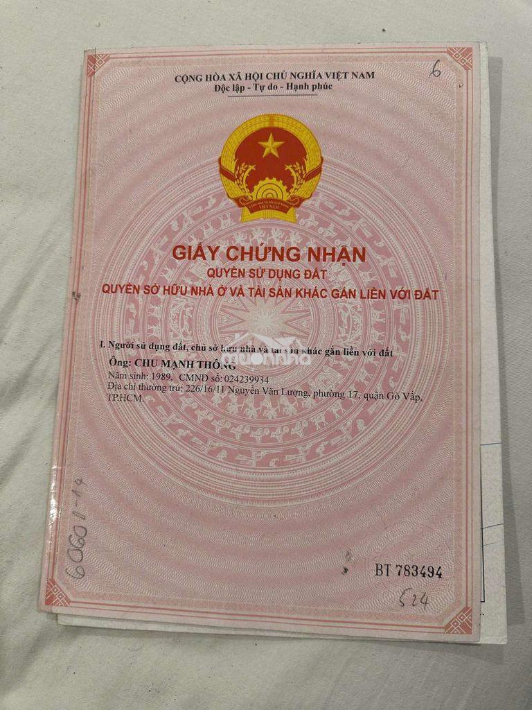 🔥 Bán gấp nhà sát chợ nguyễn văn lượng, 48m², 1 trệt 1 lửng, 5.5 tỷ 🔥