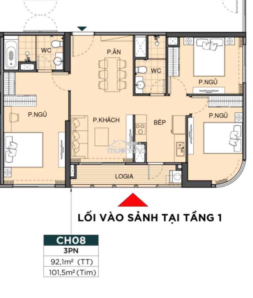 Hàng cdt - 3pn vòng cung view trực diện cv 36ha chỉ 9,7 tỷ all in - 4