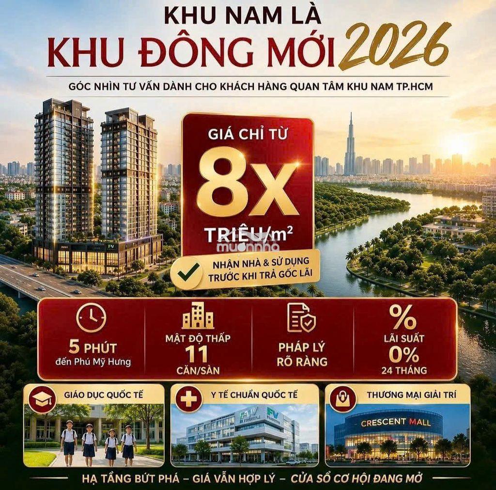 Căn hộ ven sông 80tr/m2 ngay phú mỹ hưng - mở bán đợt 1 - tt chỉ 20% - 3