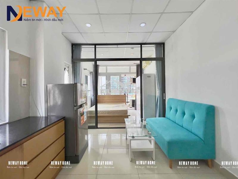 Căn hộ 1 phòng ngủ ban công có máy giặt riêng gần cầu calmette, quận 1