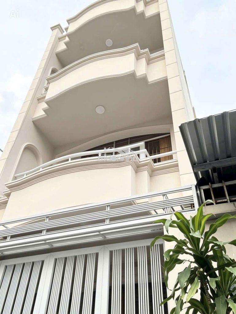 Bán nhà 4 tầng sát mặt tiền hẻm 8m thông  sát chợ lê văn quới