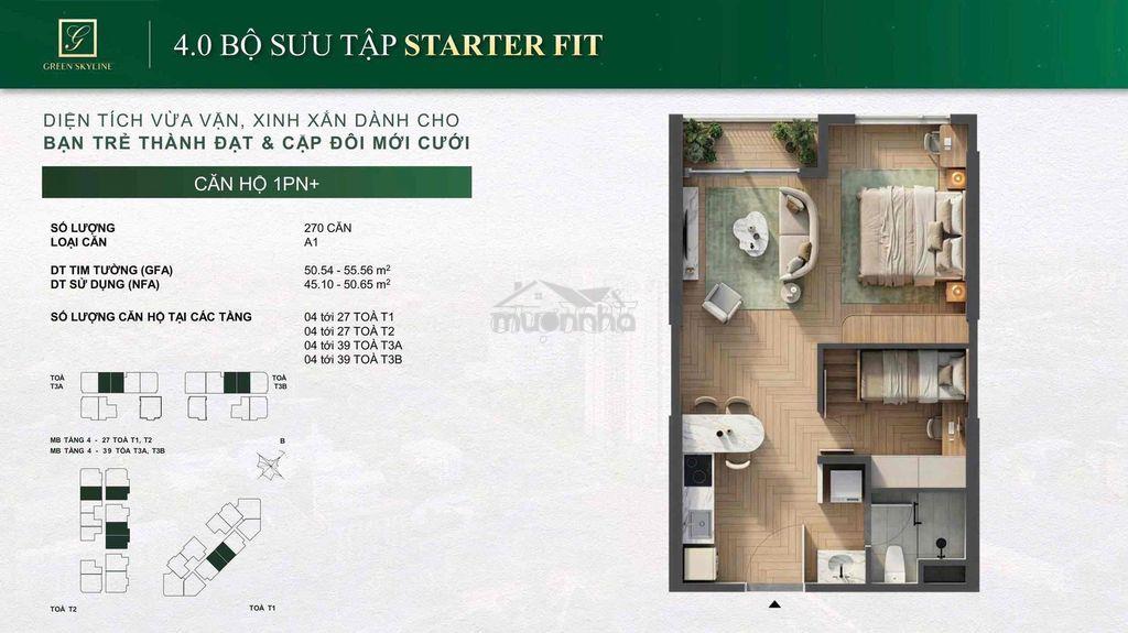 2 tỷ 9/căn 1pn+ 55m2 green sky line 2026 nhận nhà ngay go bigc dĩ an - 3