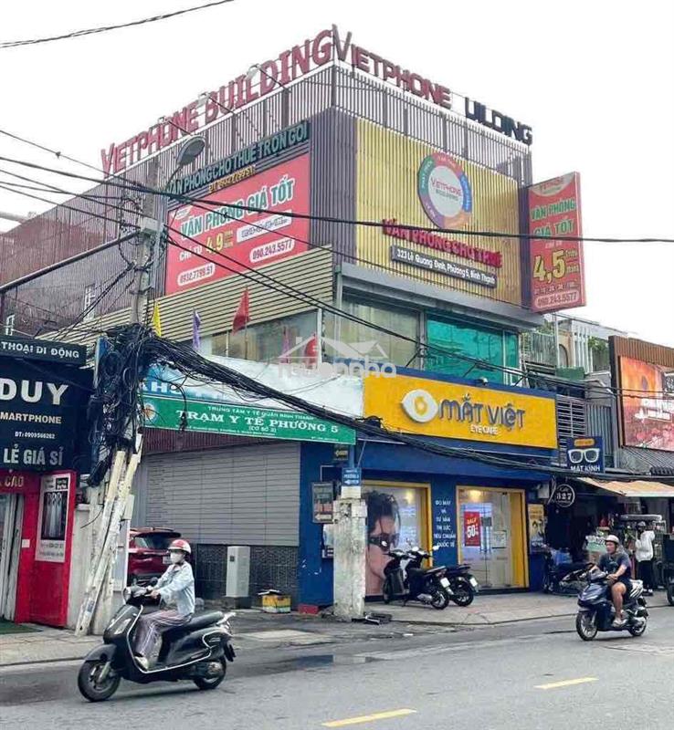Mặt bằng góc 2 mặt tiền_ lê quang định_ bình thạnh , trệt trống suốt