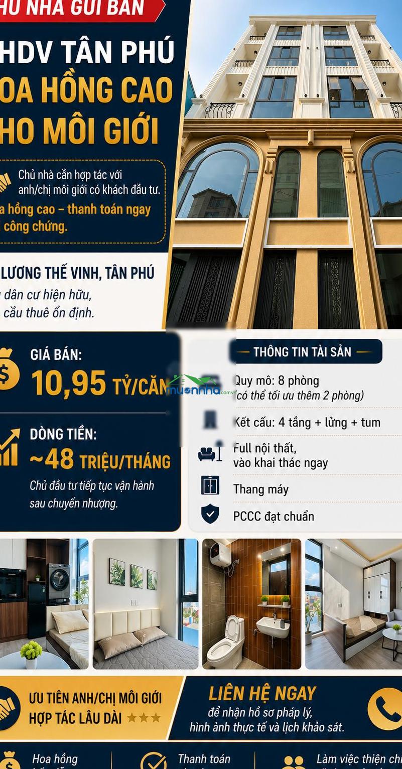 Chính chủ cần bán gấp bđs dòng tiền thuê 48tr/tháng tại lương thế vinh, tân phú.