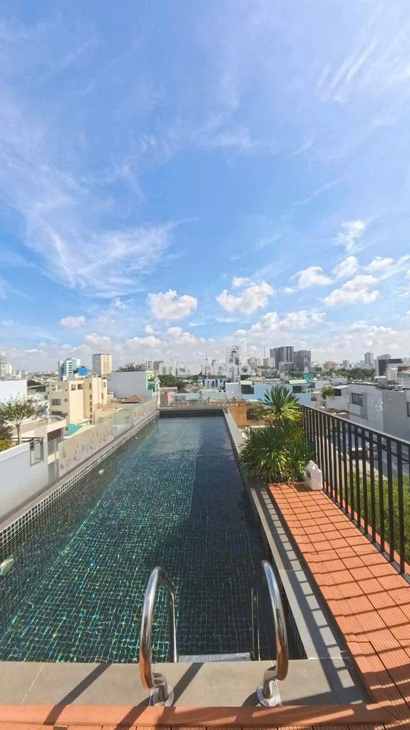 Bán căn góc 2 mt hxh dương bá trạc q8 - 5 tầng có hồ bơi vô cực