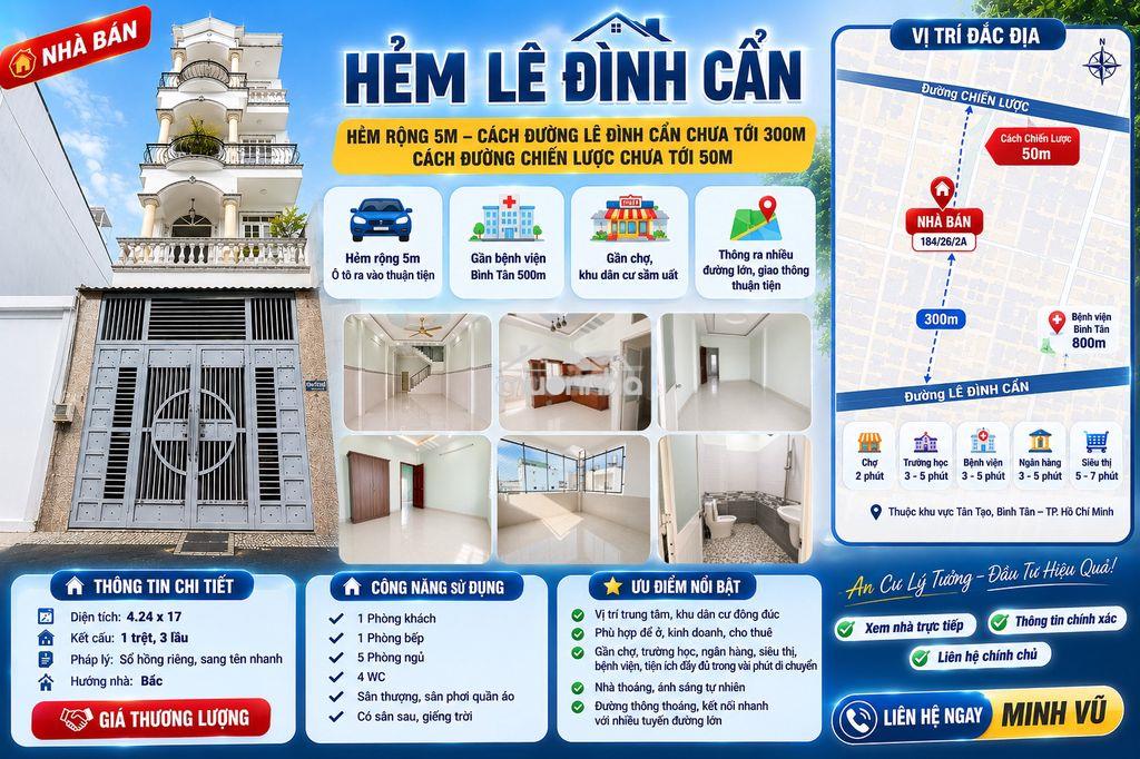 Chính chủ bán nhà hẻm 3 tầng, sổ hồng riêng - 3