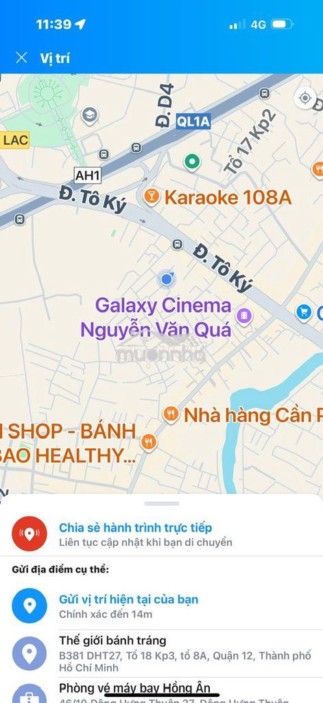 Nhà vi bằng hẻm đường đông hưng thuận 27