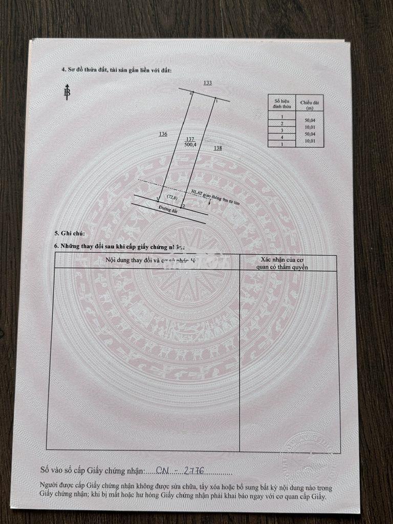 Chính chủ bán đất kp2 tân khai 500m², ngang 10m, giá 962 tr - 2