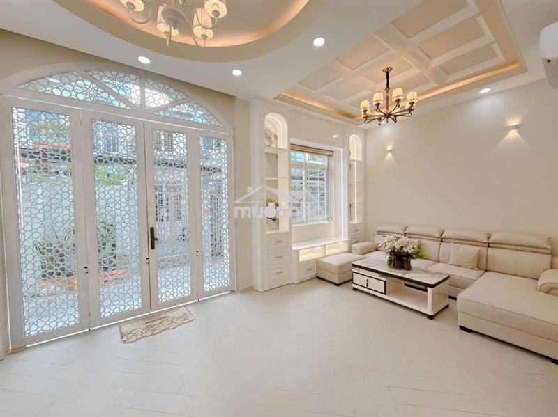 Nhà mới trệt lầu 4p ngủ phun nội thất gần khu chế xuất tân thuận