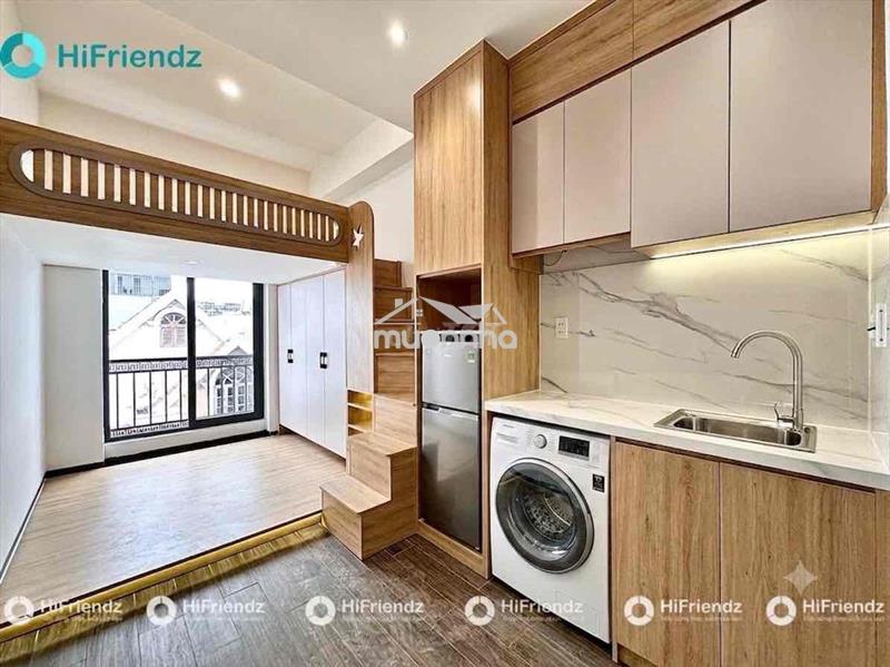 Căn hộ mini 2 không gian ngủ mới xây máy giặt riêng gần đh văn lang