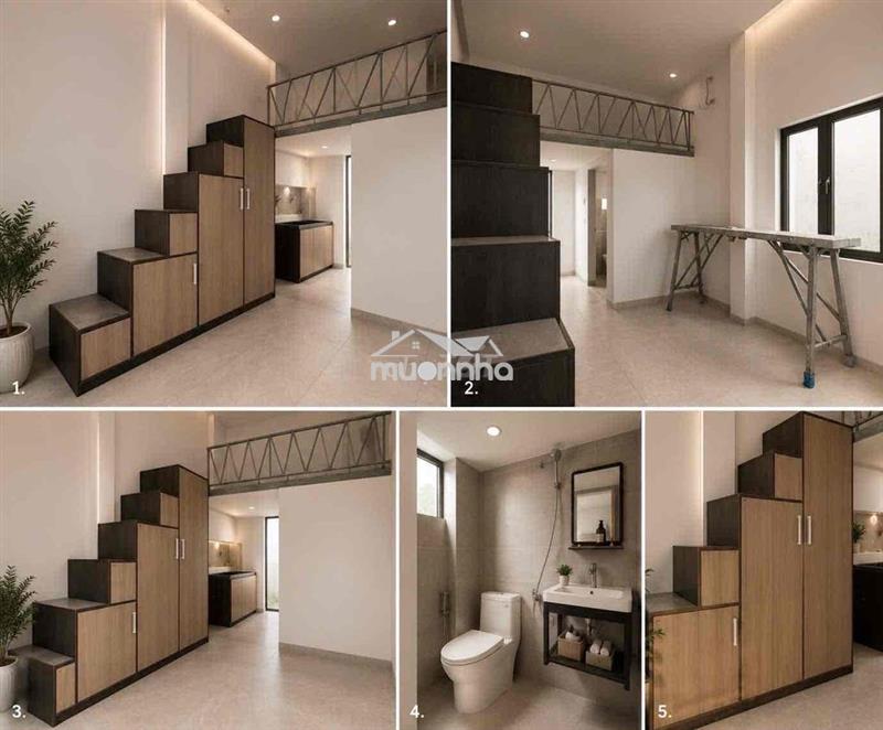 Studio gác cao full nội thất – ngay bến xe miền đông