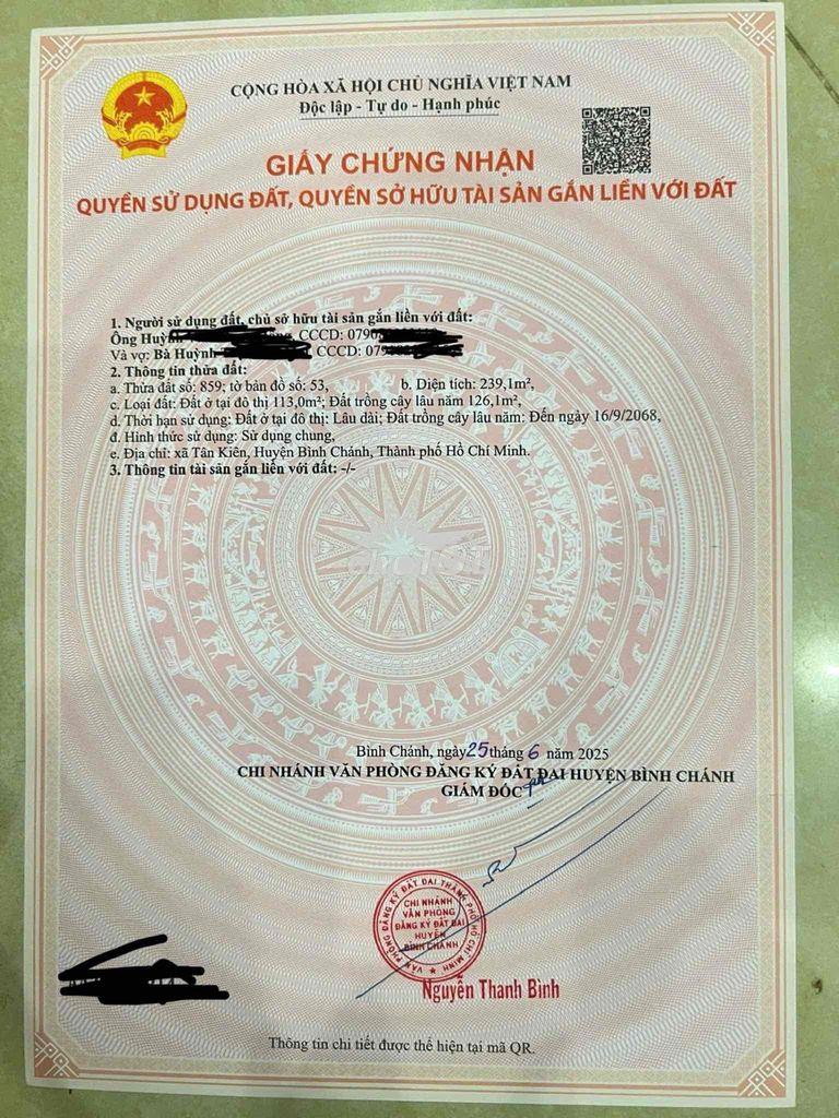 Bán đất nền đường xóm hố xã tân kiên củ ( tân nhựt mới)