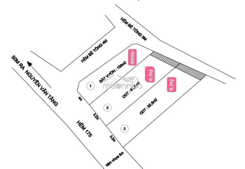 Bán 3 lô 1/ nguyễn văn tăng ( giá 6 tỷ 3 và 7 tỷ 1)