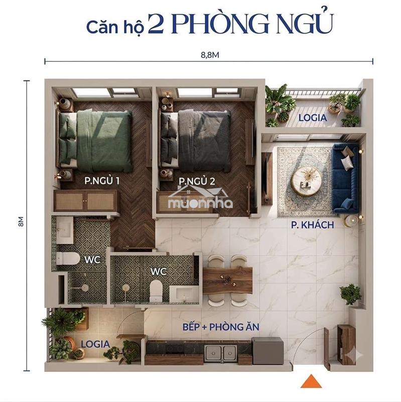 840tr căn 70m tháng góp 6tr9 đường d1 khu phố 9