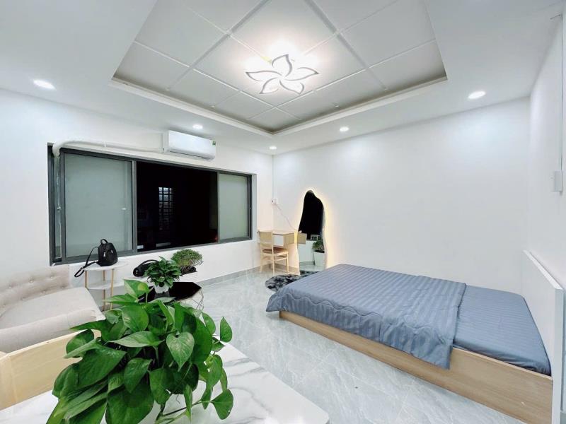 Cho thuê căn hộ 1 phòng ngủ cửa sổ trời đường nơ trang long gần đại học văn lang - 4