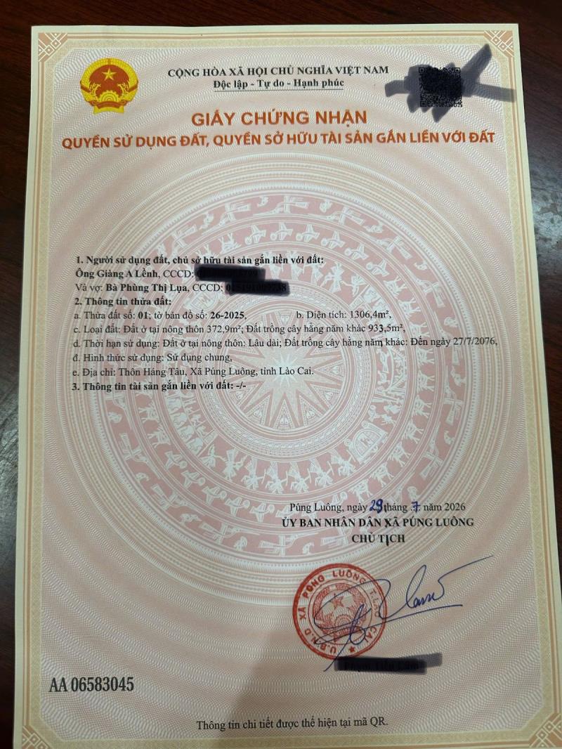 Chính chủ cần gửi bán đất mặt đường đối diện trụ sở ubnd xã púng luông, tỉnh lào cai - 2