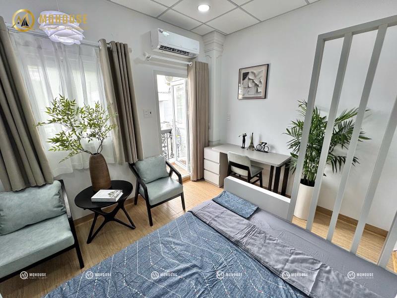 1pn ban công - ngay học viện hàng không , đh huflit full nội thất mới 100%