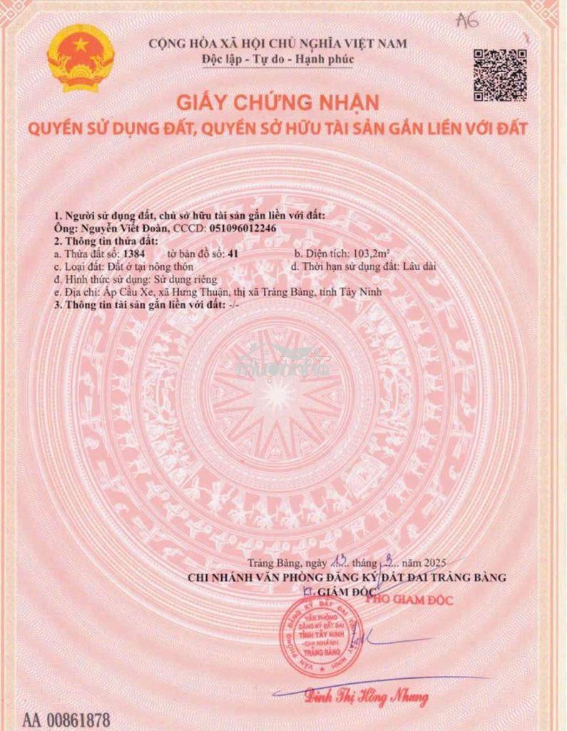 Chủ làm ăn thua lỗ cần sang lại lô đất thổ cư 100%(dt101m)giá 590tr - 4