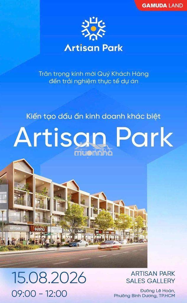 Cần bán nhà phố artisan park mặt tiền phạm văn đồng và lê hoàn tp mới.