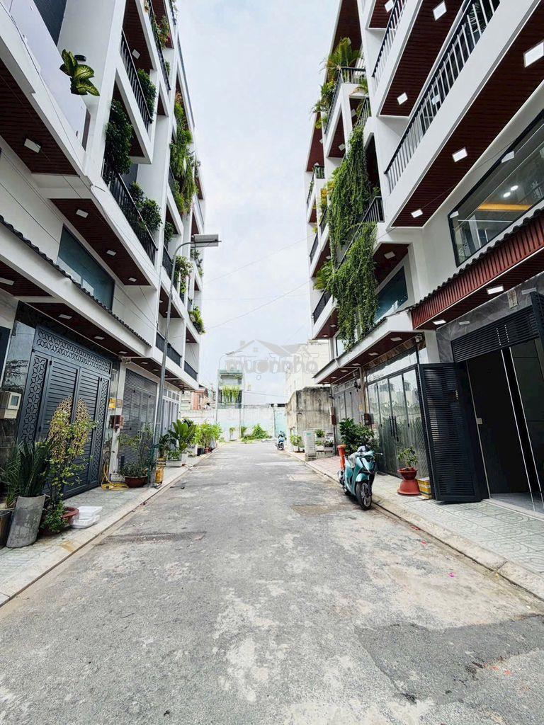 Nhà hẻm trường chinh, ttn, dt: 4x16, trệt lửng 3 lầu