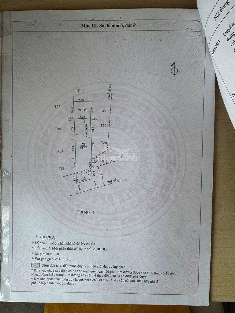 Gửi môi giới hh 100tr,  1006/1 âu cơ, tân bình 8.95 tỷ, 3 tầng. - 4