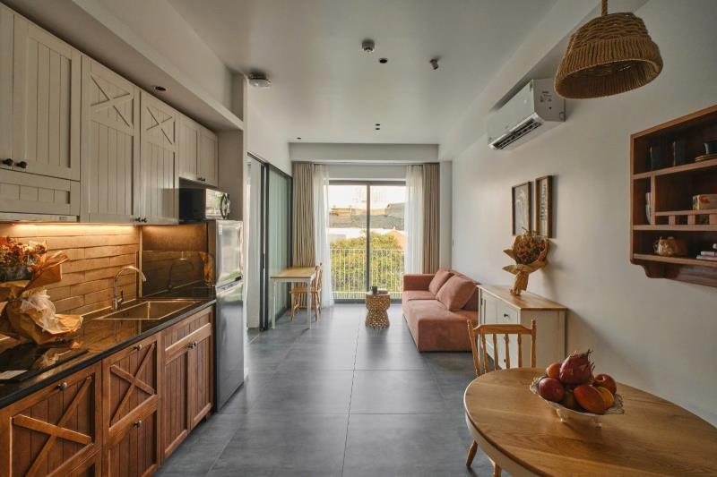 1pn view hướng đông | biệt thự sân vườn | trống căn đẹp | thang máy | dọn phòng 2 lần/tuần - 2