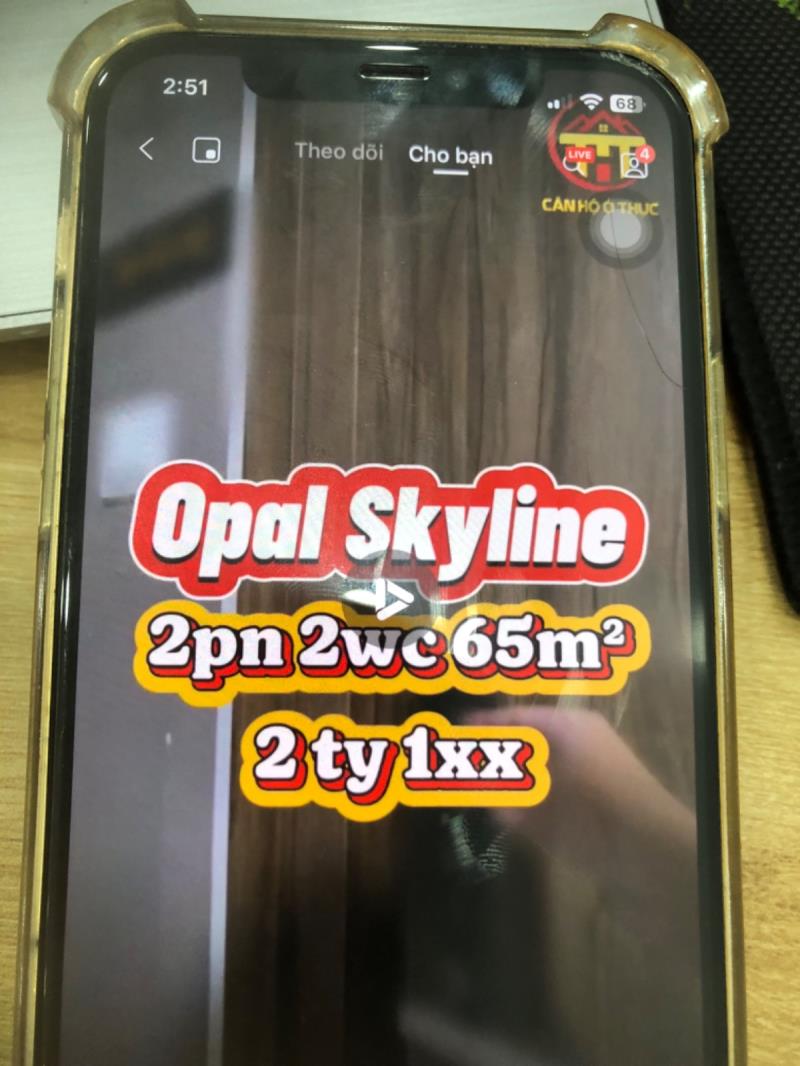 Cho thuê căn opal skyline lái thiêu 5.5tr/th 2pn2wc
