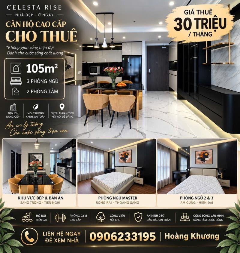 Tổng hợp nhiều căn hộ celesta rise, cho thuê gía cực tốt - lh : 0906233195 - 3
