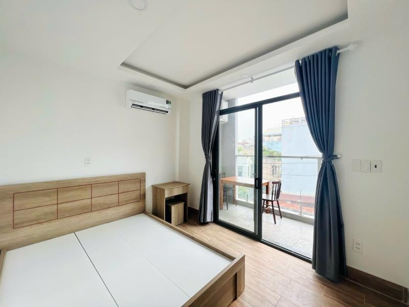 Cho thuê căn hộ 1 phòng ngủ ban công lớn,toilet riêng trong phòng– trần bình trọng, p.7, gò vấp