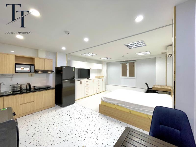 Cho thuê studio 30m2 có thang máy - máy giặt riêng ngay chợ bà chiểu - cầu bông - công viên lê văn tám - nhà thờ tân định