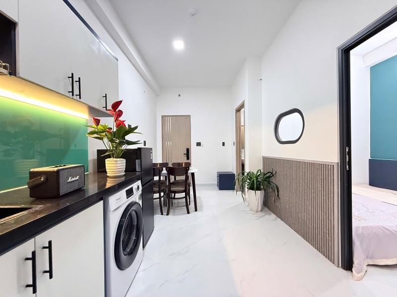 Cho thuê căn hộ 1pn tách bếp có ban công full nội thất đường nguyễn thượng hiền gần uef, hutech, hiu, gtvt và nhiều tiện ích xung quanh