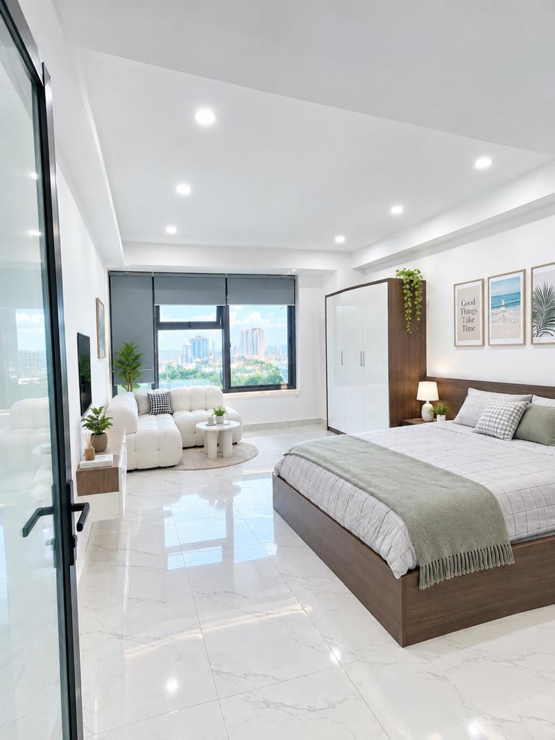 Căn hộ 1 phòng ngủ cho thuê – ung văn khiêm – gần quận 1, quận 2 – cửa sổ lớn – thoáng sáng